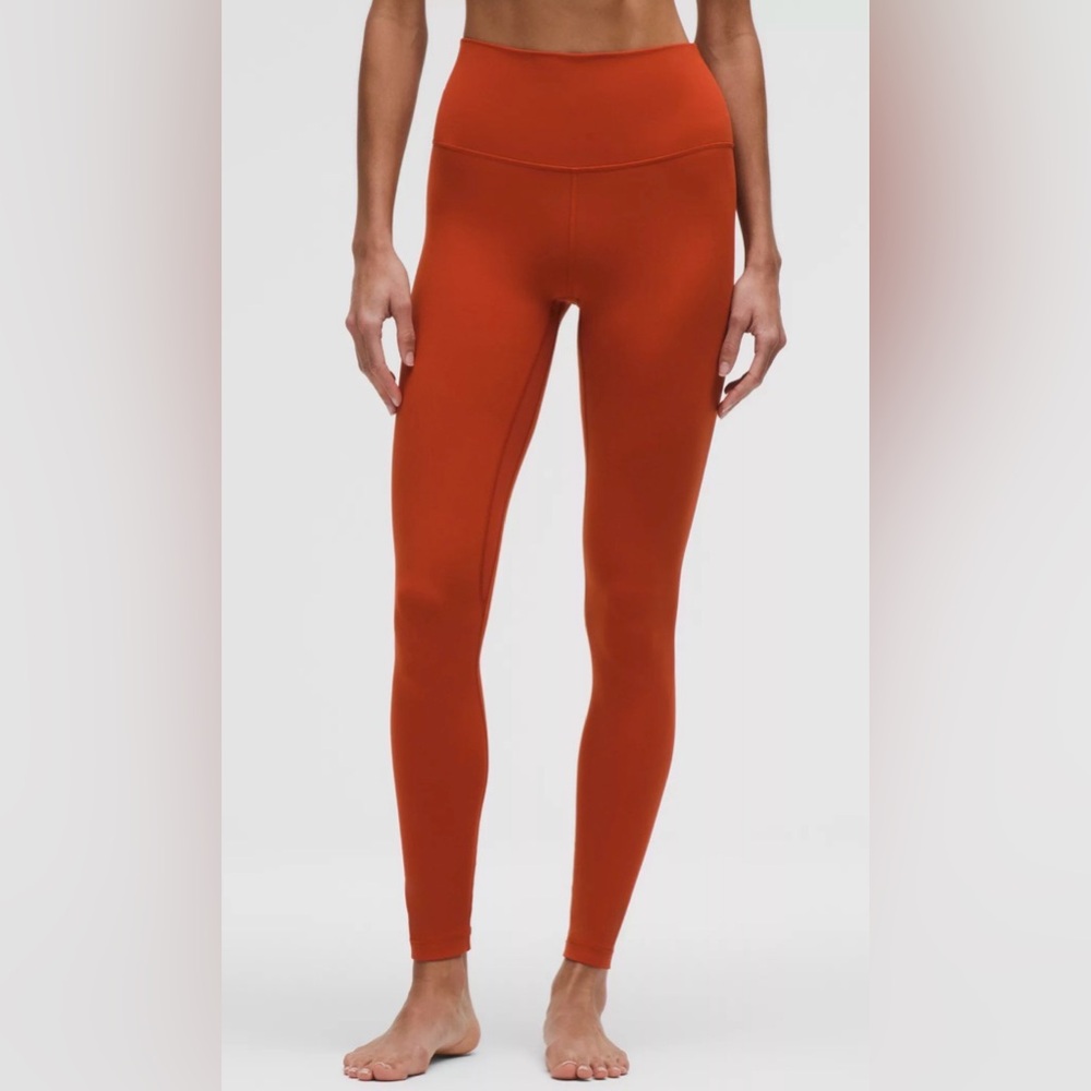 Lululemon Align High Rise Pant 25” (size 6) in color rust * please read